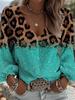 New Women's Vintage Western Pattern Printed V-neck Shirt, Suitable for Summer Vacations and Outdoor Gatherings