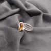 Natural Citrine Gemstone 925 Sterling Silver Jewelry Zircon Ring Gift  For Women CZR-8-4