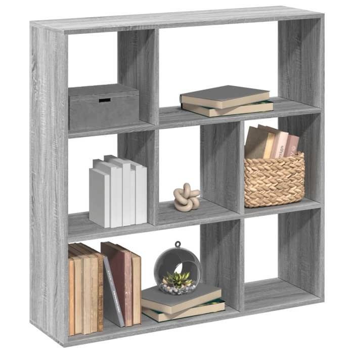 VidaXL Room Divider Shelf Sonoma Grey 102x29x103.5 Cm, Shelf, Bookcase, Storage Shelf, 858053