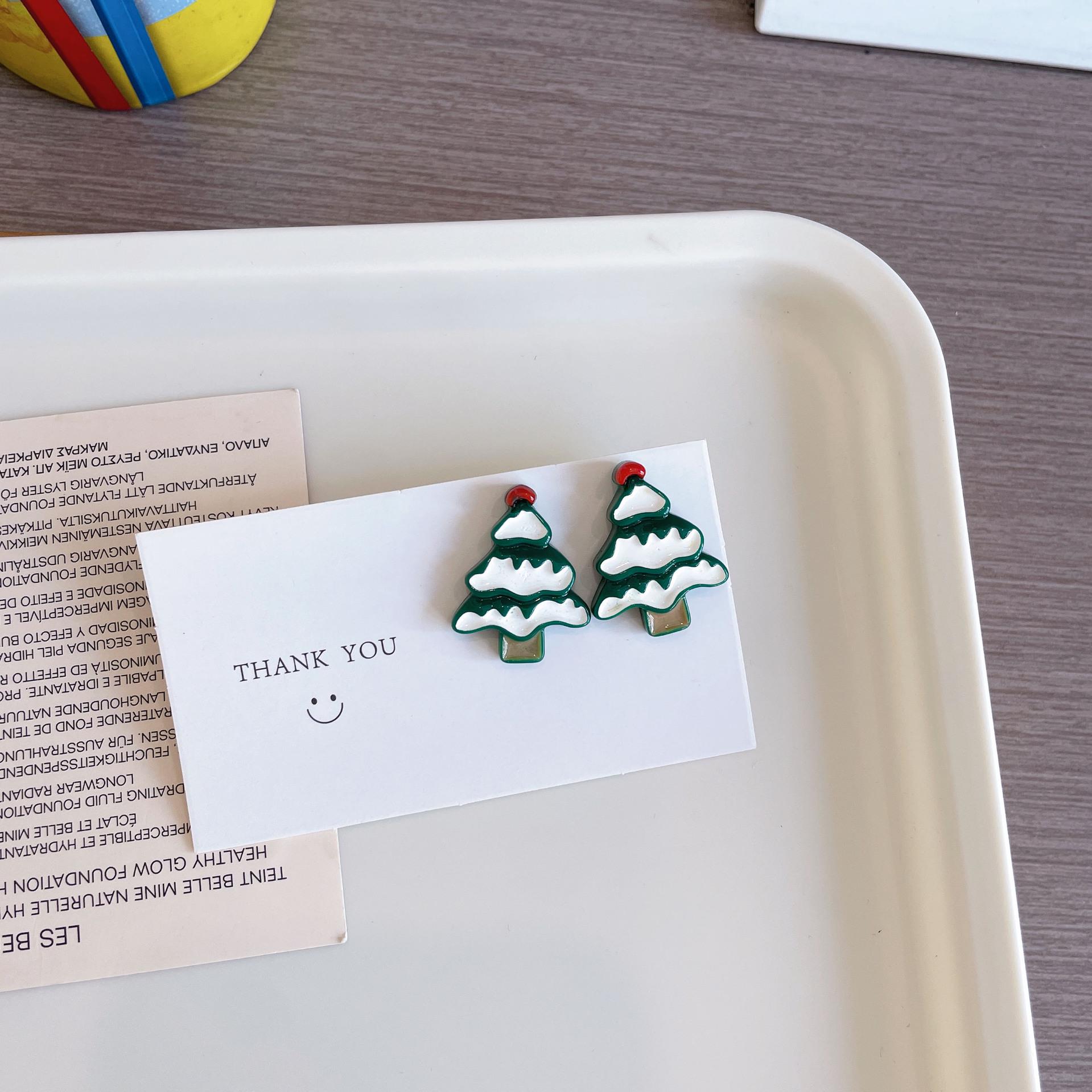 

Милые рождественские серьги: Мультяшные клипсы Санта, Олень, Пряничный человечек со сладкими иглами из серебра 925 пробы