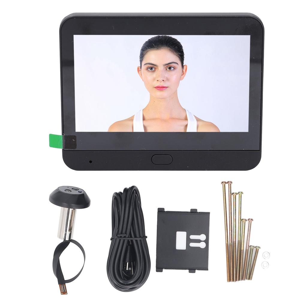 Smart Video Doorbell Set 1080P WIFI 2 Way Intercom 4.3in Color Screen 120 degrees  Wide Angle Night Vision