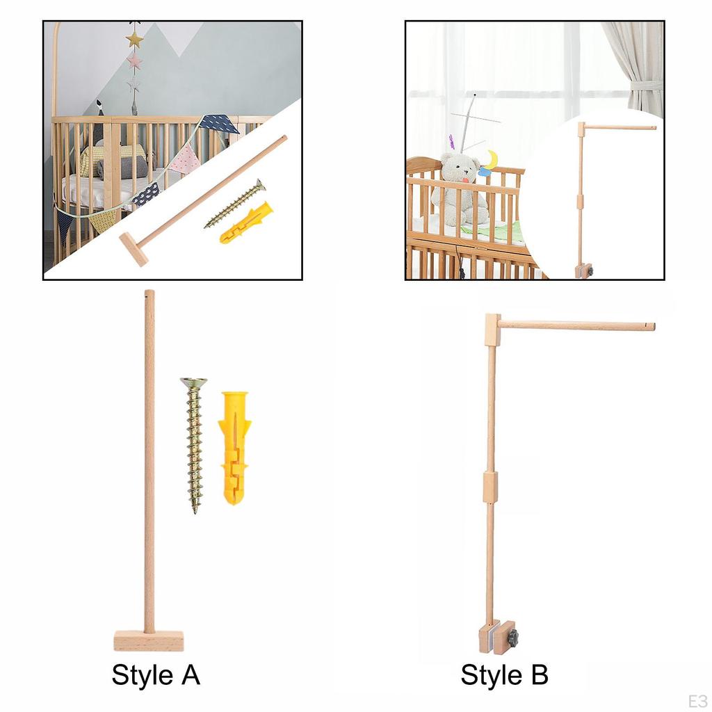 Pătuț de bebeluși cu braț mobil Suport pentru clopoțel pentru jucărie pentru sugari