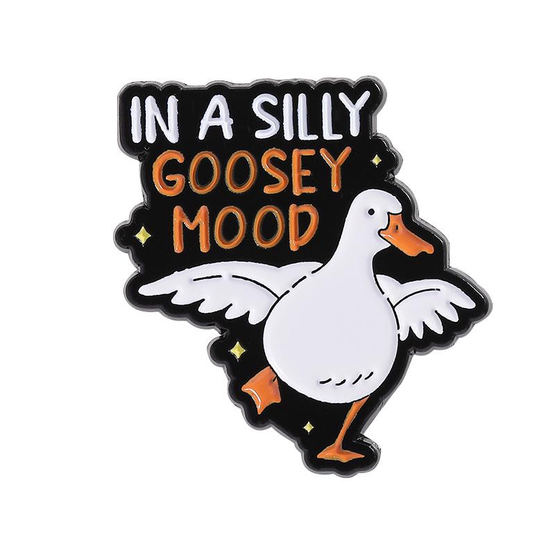 5-7PCS/SET Enamel Pins Custom Silly Goose Club Brooches Lapel Badges Clothes Animal Jewelry Gift for Friends