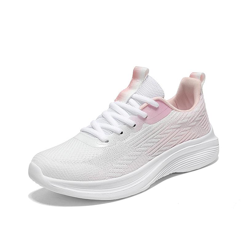 Breathable Knitted Running Shoes Unisex Lightweight Soft Sole Sneakers Non-slip Comfort Casual Trainers for Jogging Walking Fitness