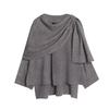 Autumn 2025 European-Style Women's Cloak Knit Sweater 6887