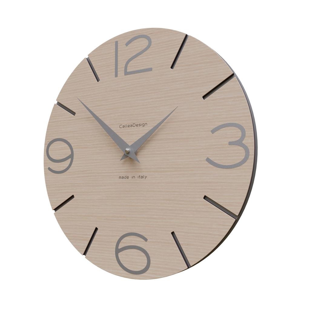 CalleaDesign SMILE Wall Clock Bleached Oak