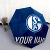 1 PC Automatic Folding Umbrella - FC Schalke 04 Custom Name Pattern, Portable & Foldable Design with 8 Ribs, Christmas Birthday Gifts