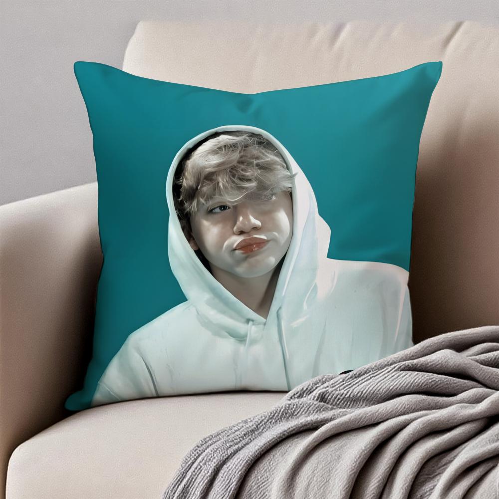 Latin Handsome Singer PPaulo Londra Cushion Cover Pillowcase Antidustmite Invisible Zipper Short Plush Sofa Cushion