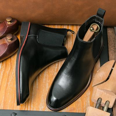 Moda Nowe Męskie Retro Botki do Kostki Czarny Brązowy Aksamit Wysokie Brytyjska Moda Sztyblety Wizytowe Rozmiar 38-46 Męskie Buty