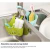 Convenient Suction Cup Sink Shelf Soap Sponge Drain Rack Kitchen Suction Cup Hanging Storage Basket