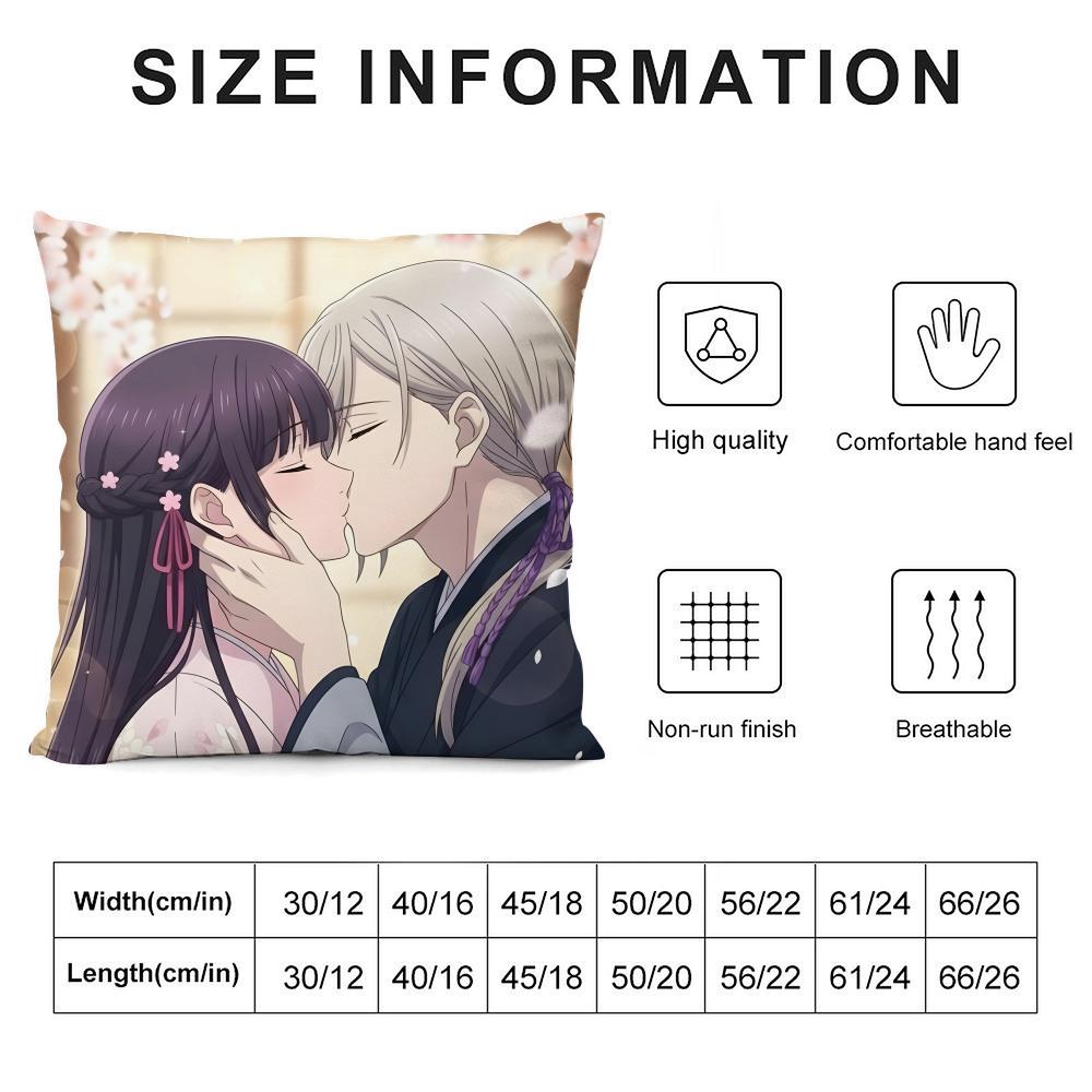 My H-Happy Marriagee Anime Cushion Cover Pillowcase Ultra Soft Skin Friendly Fabric Cloud Like Comfort & Concealed Zipper