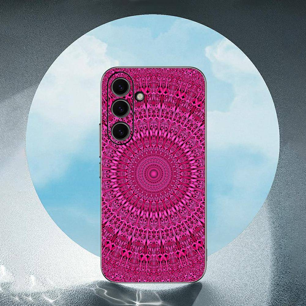 Mandala Flower Pattern Luxury Luxury Black Phone Case For Samsung Galaxy S23 S24 S25 Ultra S22 Plus S21