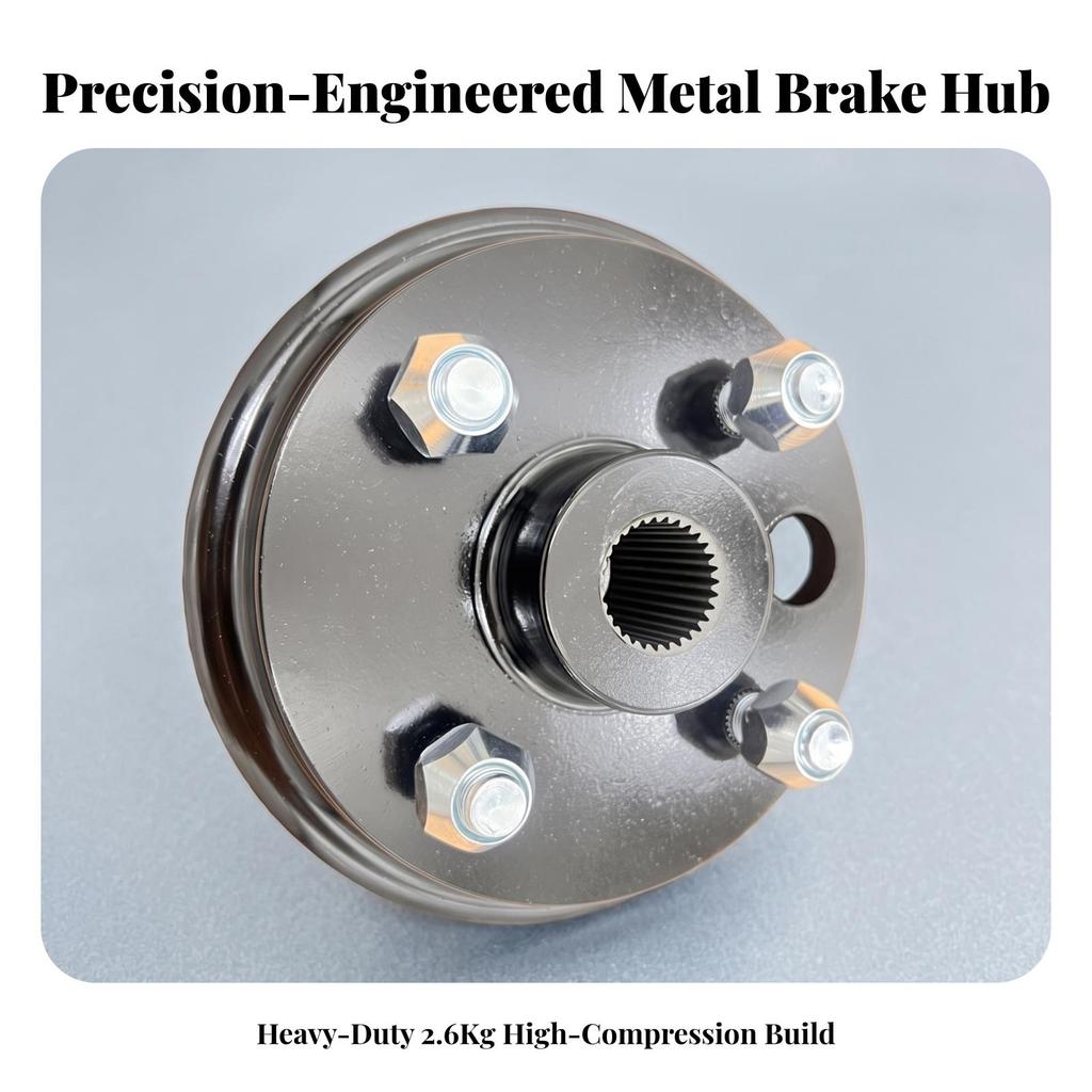 Brake Drum Hub 4-Stud Hardware Coated for Mechanics