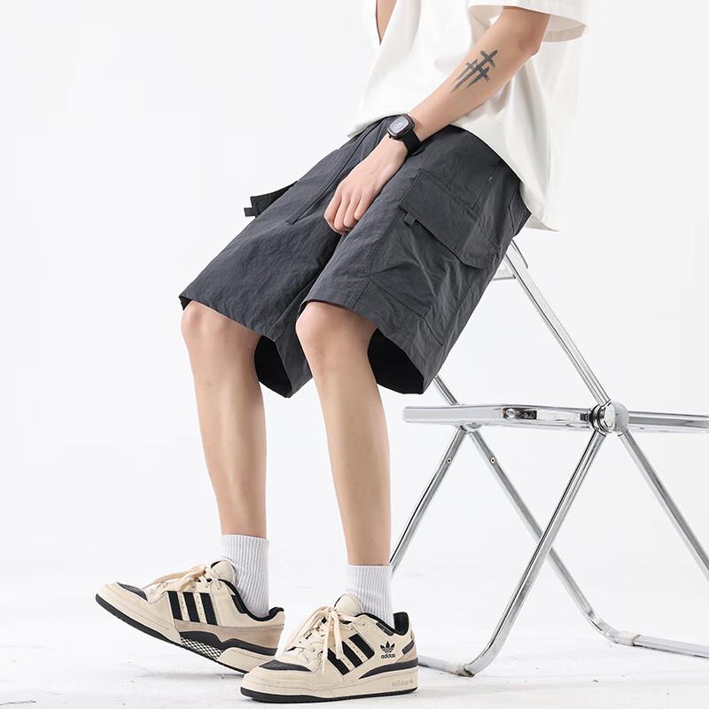 Men's Summer Elastic Waist Loose Cargo Shorts