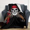 1pc pirate skull Throw Blanket Soft Flannel, Cozy All Season Polyester Perfect for Home, Office