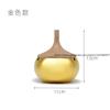 Stainless Steel Wooden Lid Ashtray Large Household Living Room Office Cigarette Holder Anti-Flying Ash Fall Thickened Silver