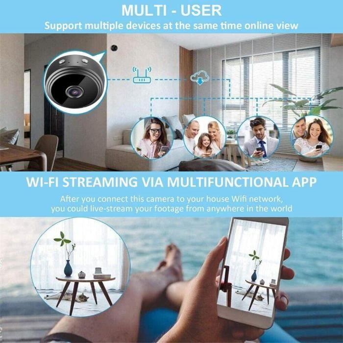 Mini Wireless Spy Surveillance Camera - 1080P HD Camera with Magnet - Secret Security Camera with Motion Detector[245]
