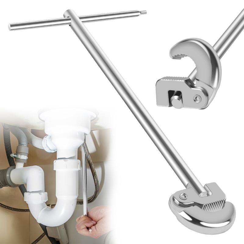 Chiave per Tubi Multifunzionale Manico Ergonomico Strumento Idraulico per Bagno Cucina Manutenzione Installazioni Quotidiane in Casa