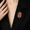 New Korean Version Fashion Pomegranate Brooch Women's Design Sense Niche Fruit Plant Corsage Suit Sweater Pin Jewelry