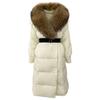 OFTBUY Winter Jacket Women Long Natural Real Raccoon Fox Fur Collar White Duck Down Coat Belt Thick Warm Casual Outerwear