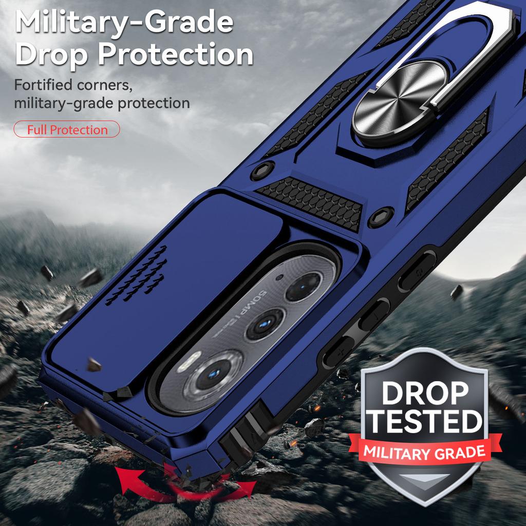 For Moto Edge 2022 Case Ring Stand Sliding Cover Camera Protection Case For Motorola Moto Edge Gen 3 Gen3 Funda Moto Edge 2022