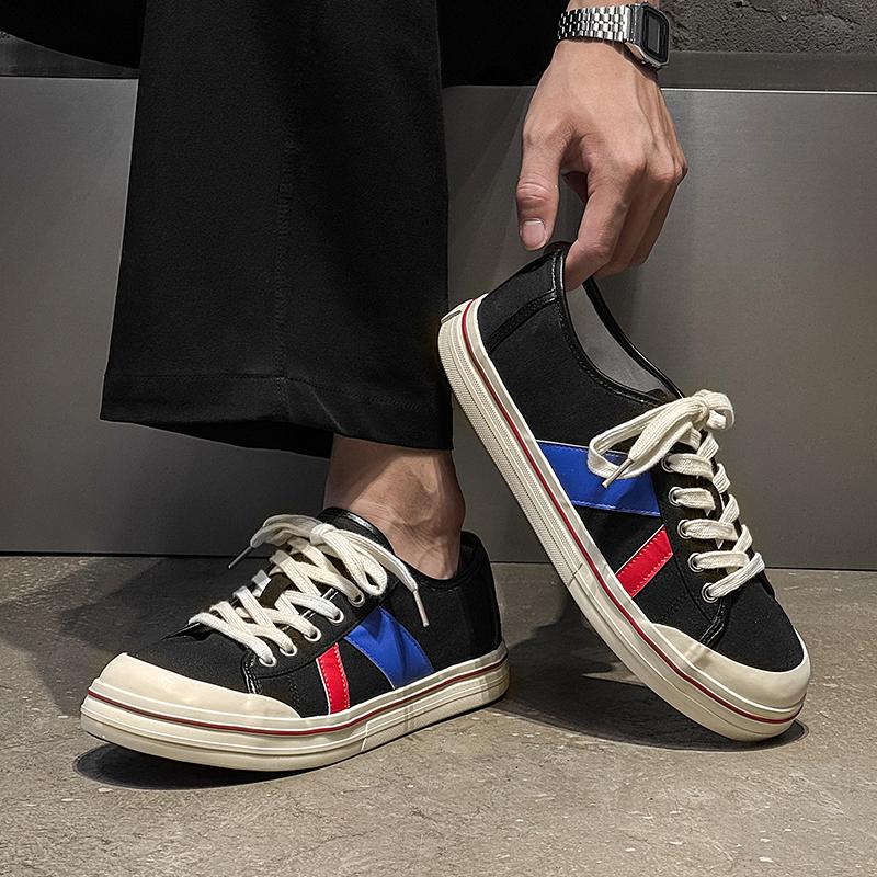 YRZL Men's Canvas Shoes Lightweight Comfortable Casual Sneakers for Men Walking Shoes Slip Resistant Breathable Outdoor Footwear