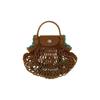 Le Pliage Collezione Logo Design Color Block Tela di Cotone Mini Borsa a Tracolla Tote Borse da Donna Marrone Verde 10139HGW004