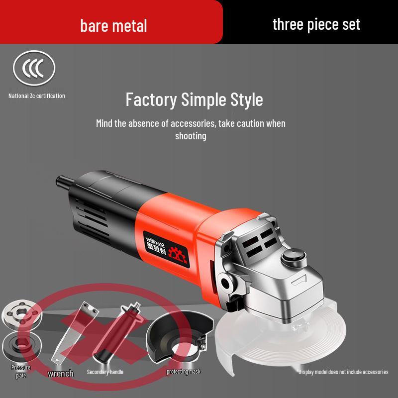 Multi-Purpose Small Angle Grinder & Polisher - Handheld Cutting and Grinding Tool with Wheel