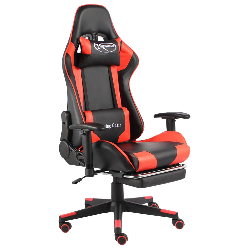 Swivel Gaming Chair with Footrest PVC