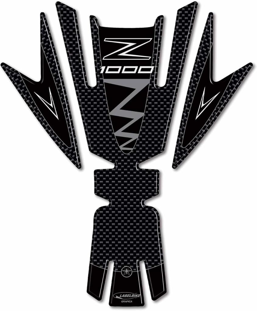 labelbike Tank 3D S Ticker Tank Compatible with Kawasaki Z1000 - 2010-2013