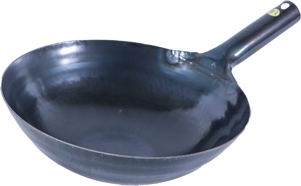 

Yamada Industrial Co., Ltd. 27cm Iron Wok, 1.6mm Thick, Made in Japan, One-Handed, Chinese Food, Commercial Use, Yamada Wok 001041