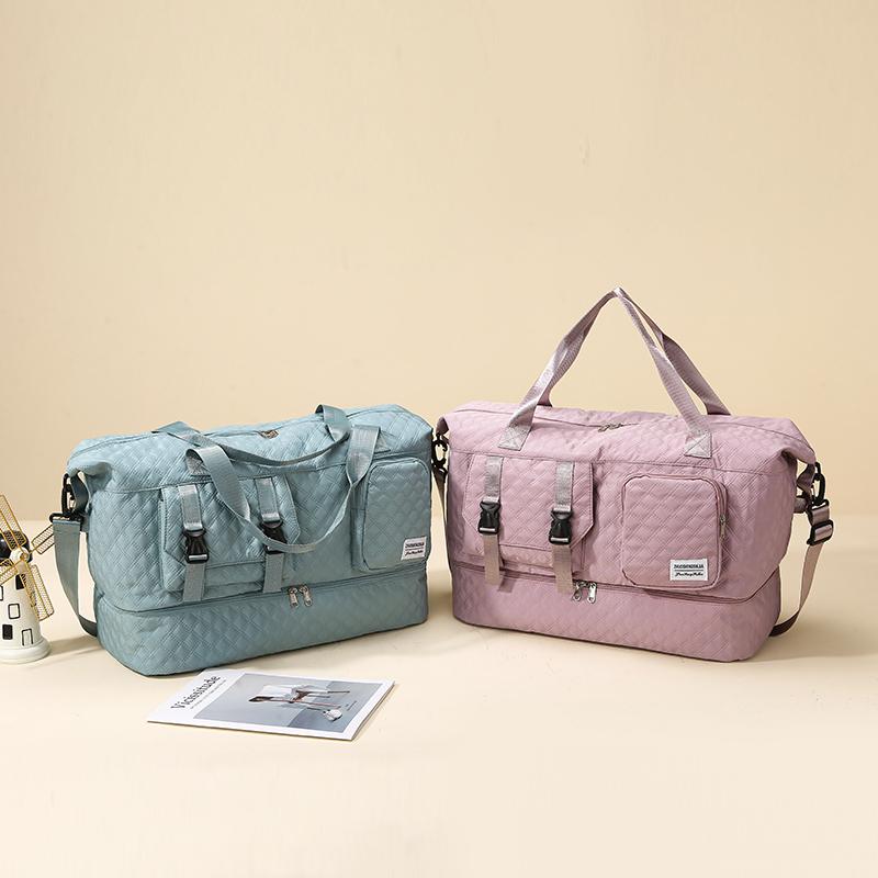 Dry and Wet Separation Travel Bag Multi-Functional Women's Large Capacity Sports Fitness Bag Separation Shoes Bags