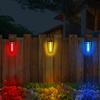 2 stk Led Solar Hagelys 7 Farger Skiftende Ip65 Vanntett Energisparende Vegglampe For Gangvei