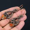 Sea Sediment Jasper Handmade Copper Wire Wrap Jewelry Earring 2.7 C4M58