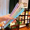 5 Pairs Colored Reusable Chopsticks, Fiberglass Chopsticks Set, Non-Slip, 25.5cm