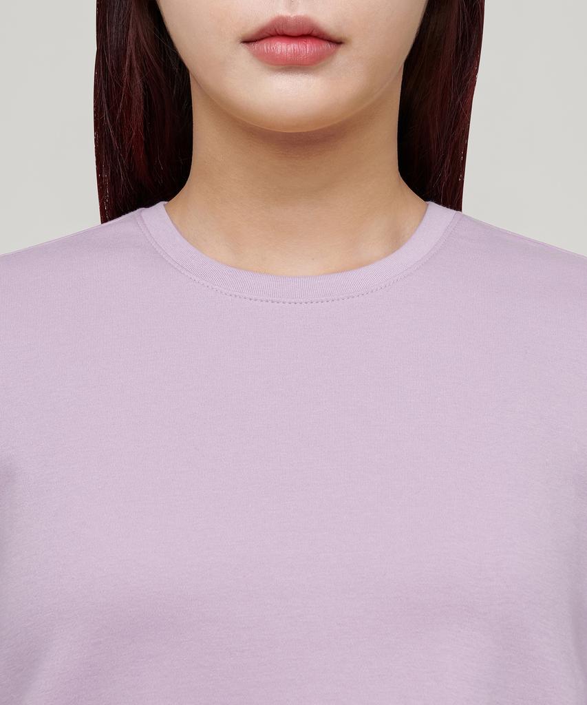 MUSINSA STANDARD WOMAN Women'S Crew Neck Crop T-Shirt [Lilac]