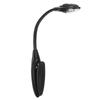 Mini LED Book Light Portable Flexible Reading Lamp with Clamp for Bedroom Travel Black