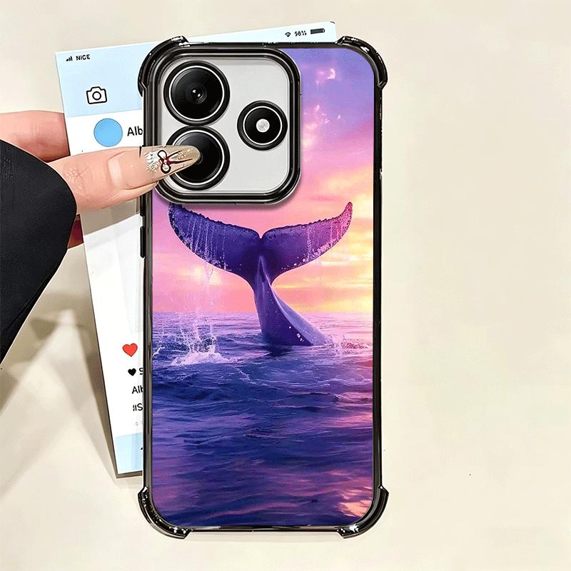 Humpback Whale Sea Giant Soft Phone Case For Xiaomi Poco X7 X8 Pro Max X6 X5 X3 F8 Ultra F7 M8 M7 M5S Redmi 15C 15A 15 14C 13C 1