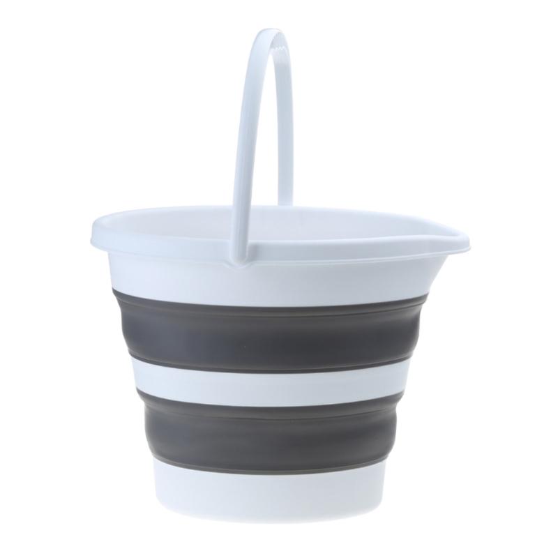Folding Water Bucket Portable Collapsible Buckets Space Saving Outdoor Water Pail for Garden Camping Fishing Car Washing X3UC