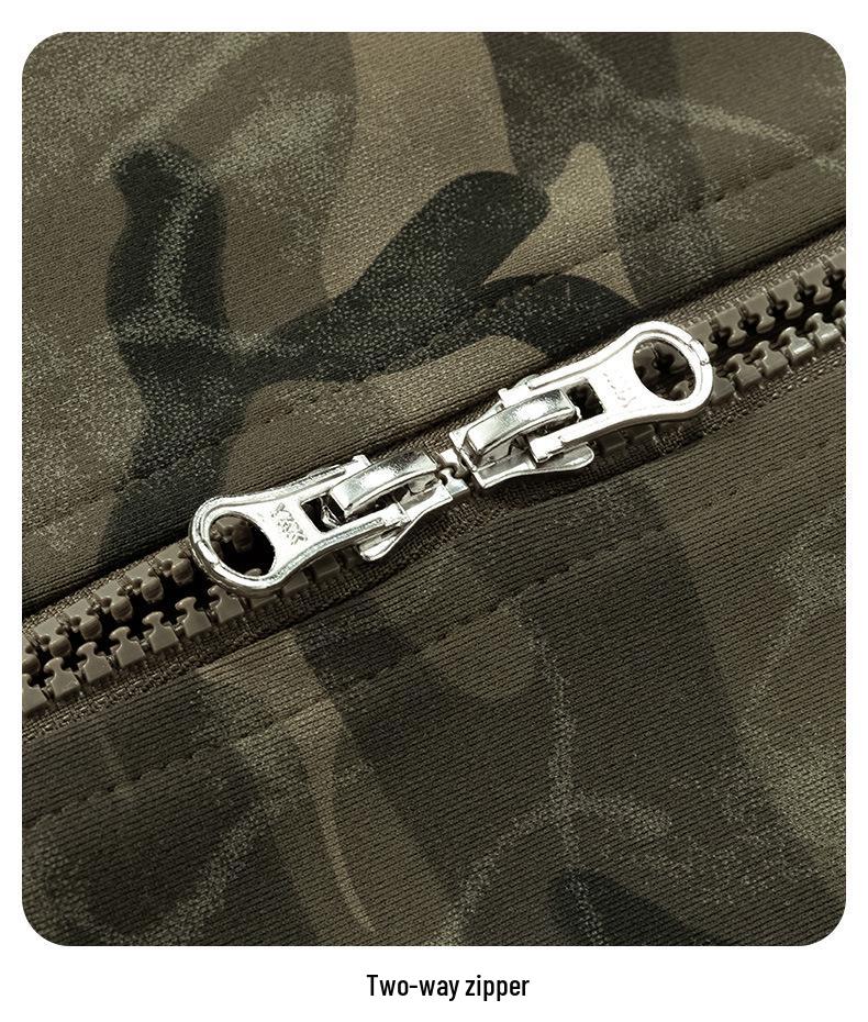 ACU Men's Clothing | Camouflage Baseball Cardigan Hoodie - Trendy American Sport Jacket for Spring Autumn Winter 2026