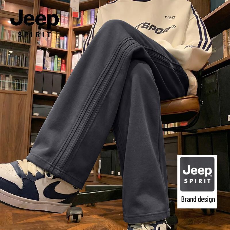 JEEP SPIRIT Men s Pleated Wide-Leg Casual Pants M
