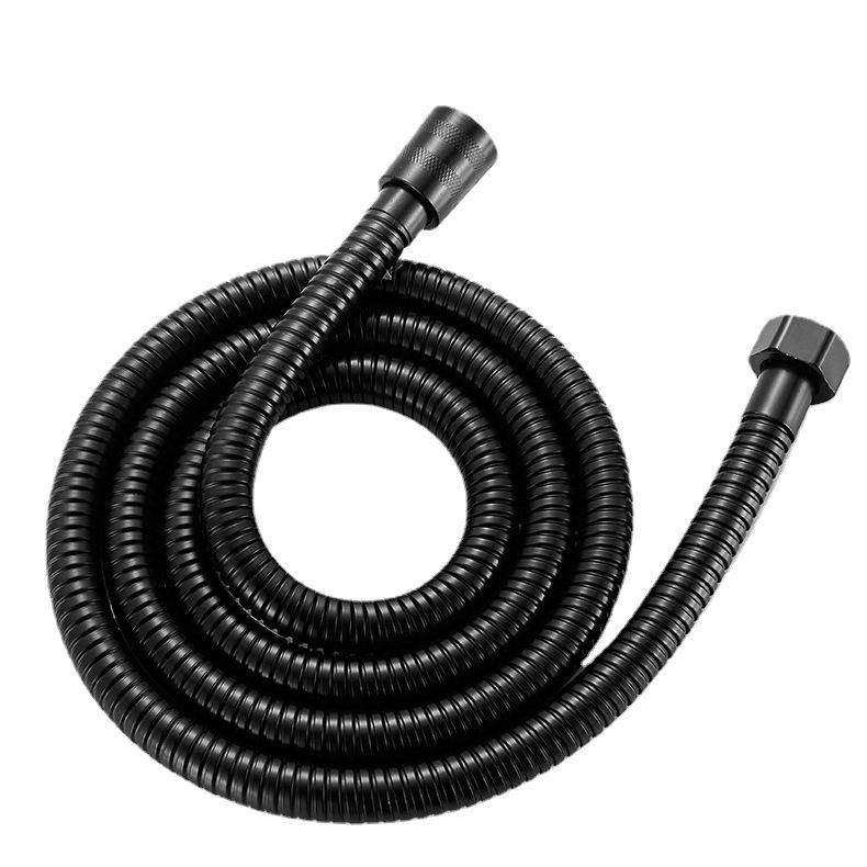 Stainless Steel Black Shower Hose - 1.5/2m for Bathroom Rain Shower Head.