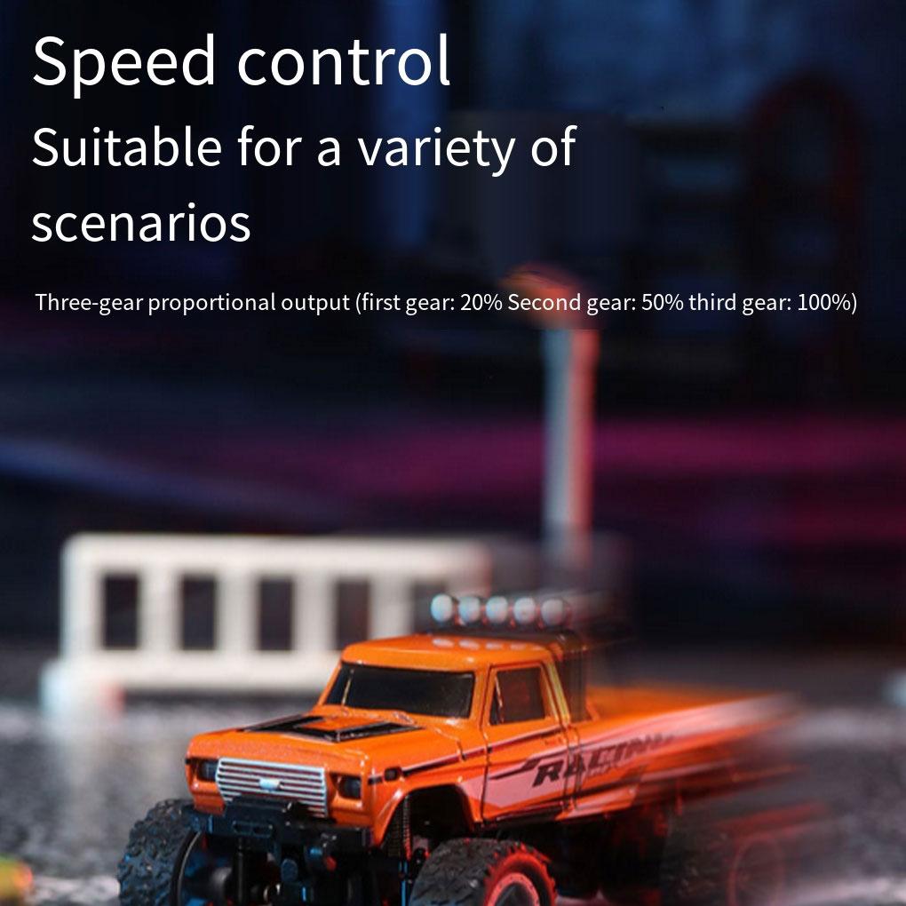 ABS 1/64 Mini Rc Monster Truck With Trailer 4G Remote Control USB Rechargeable Alloy Housing