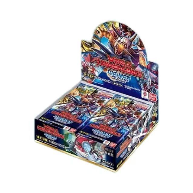 DTCG Digimon Card Battle New BT21 Boosters Pack World Convergence Chinese Version Anime Peripheral Collection Kids Gifts