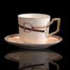 European Ceramic Coffee Cup and Saucer Set