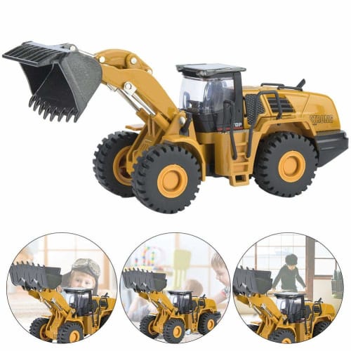Wheel Loader Model, Construction Wheel Loader Model, 1714 1:50 Alloy Wheel Loader Model Engineering Construction Vehicle Toy Truck Toy, Suitable for C