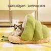 2024 Cozy Autumn/Winter Semi-Enclosed Snail Slipper Bed for Cats & Small To Medium Dogs