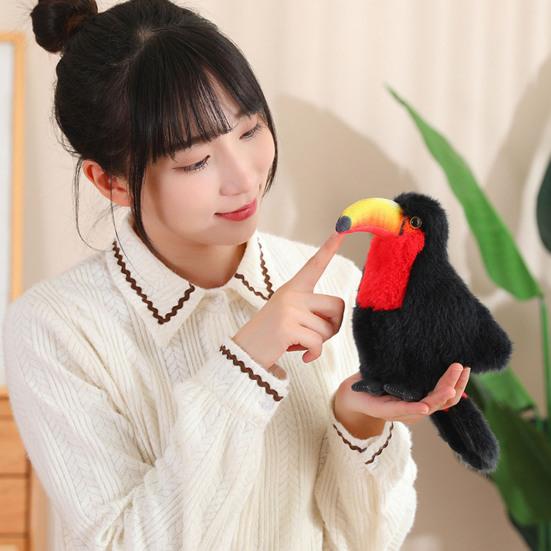 Toucan Plush Toy Big Mouth Bird Plushie Stuffed Animal Doll Pillow Home Office Bedroom Decoration Kids Adults Christmas Birthday Gift
