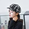 For Girls Korean Style Autumn For Female Women Visors Cap Painter Hat Octagonal Cap Plaid Beret