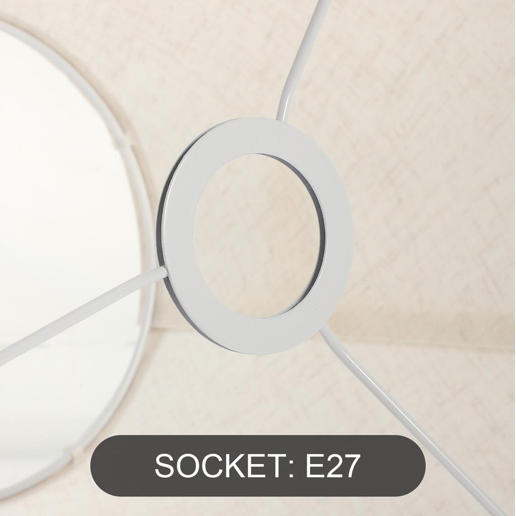 Modern Linen Lamp Shade for Table Lamp Bedside Floor Light Replacement Cloth Cover Half Round Design Soft Light Decorative